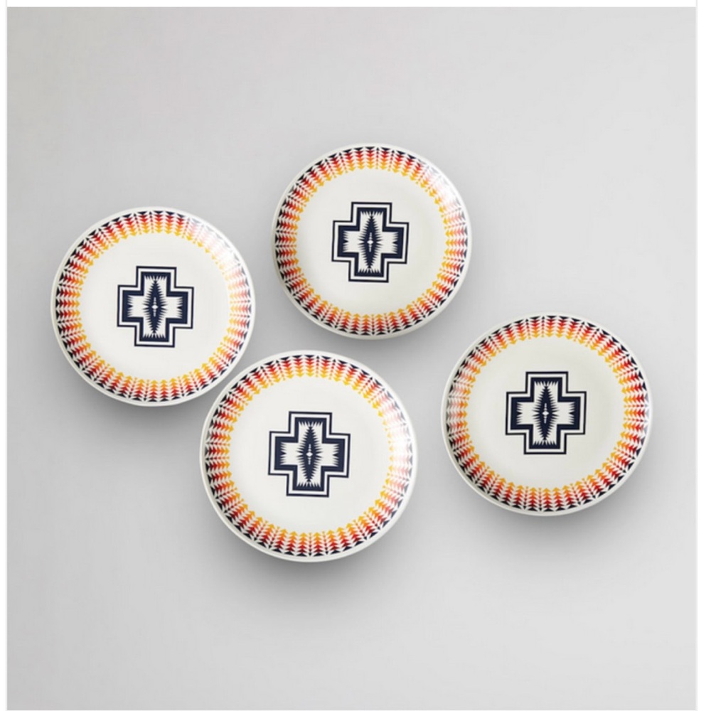 NWOT / PENDLETON 4 PIECE STONEWARE SALAD PLATE SET